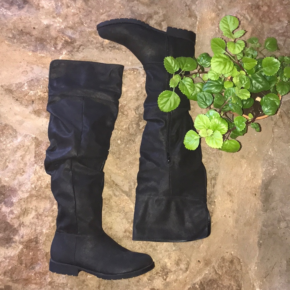 Black over the knee boots